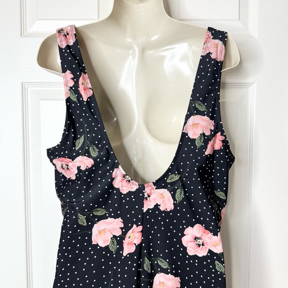 Torrid Floral & Polka Dot Tie Front Waist Wireless One Piece Swimsuit Size 3X - Picture 12 of 16